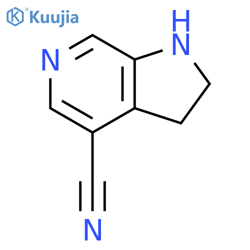 1H,2H,3H-pyrrolo[2,3-c]pyridine-4-carbonitrile structure
