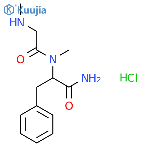 N-Methylglycyl-Nα-methyl-L-phenylalaninamide hydrochloride structure
