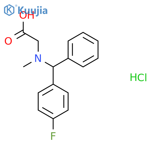 2-{(4-fluorophenyl)(phenyl)methyl(methyl)amino}acetic acid hydrochloride structure