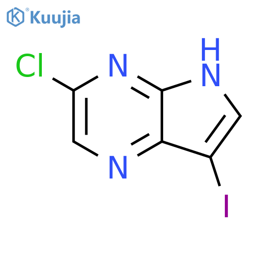 5H-Pyrrolo[2,3-b]pyrazine, 3-chloro-7-iodo- structure