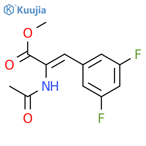 Methyl (2Z)-2-(acetylamino)-3-(3,5-difluorophenyl)-2-propenoate acid structure