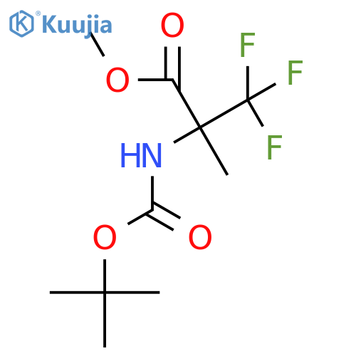 Methyl 2-[(tert-butoxycarbonyl)amino]-3,3,3-trifluoro-2-methylpropanoate structure