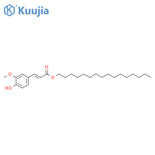 2-Propenoic acid, 3-(4-hydroxy-3-methoxyphenyl)-, hexadecyl ester, (2E)- structure