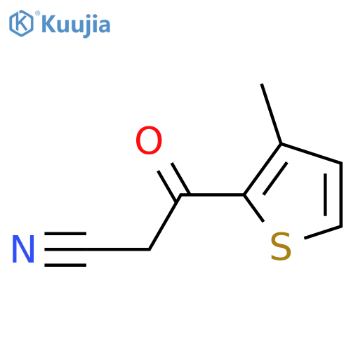 3-(3-methylthiophen-2-yl)-3-oxopropanenitrile structure