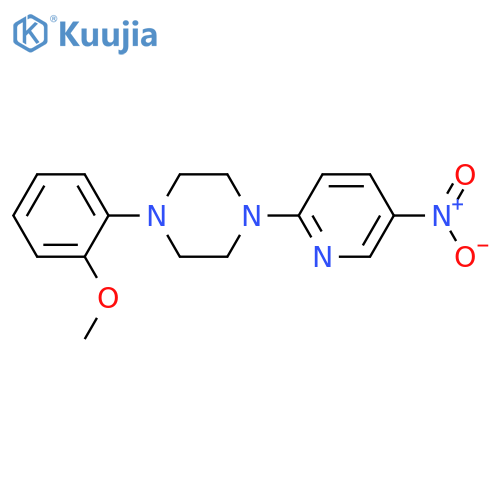 1-(2-Methoxy-phenyl)-4-(5-nitro-pyridin-2-yl)-piperazine structure