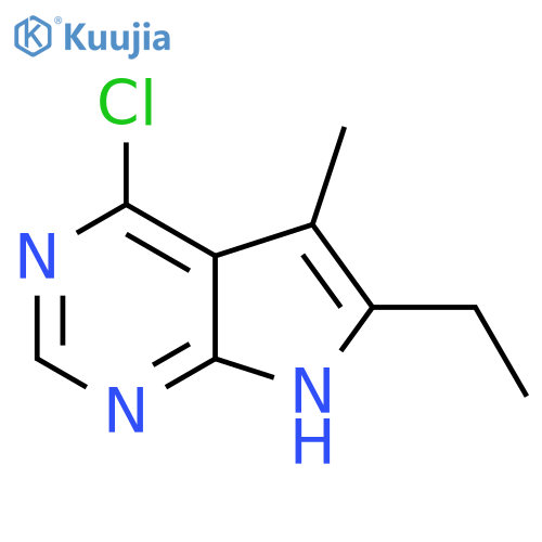 4-Chloro-6-ethyl-5-methyl-7H-pyrrolo[2,3-d]pyrimidine structure