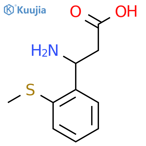 3-amino-3-2-(methylsulfanyl)phenylpropanoic acid structure