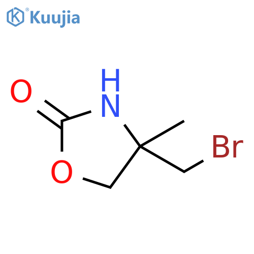 4-(bromomethyl)-4-methyl-1,3-oxazolidin-2-one structure
