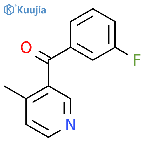 3-(3-Fluorobenzoyl)-4-methylpyridine structure