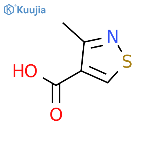 3-methyl-1,2-thiazole-4-carboxylic acid structure
