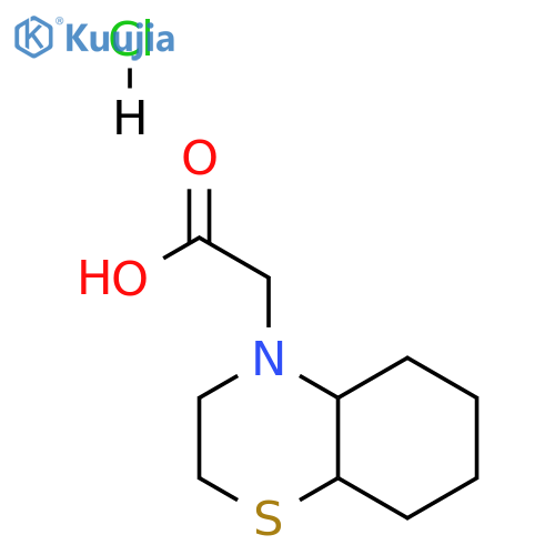 2-(2,3,4a,5,6,7,8,8a-octahydrobenzo[b][1,4]thiazin-4-yl)acetic acid;hydrochloride structure