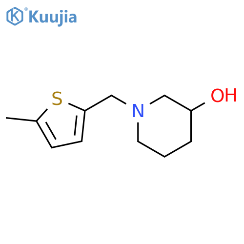 1-((5-methylthiophen-2-yl)methyl)piperidin-3-ol structure