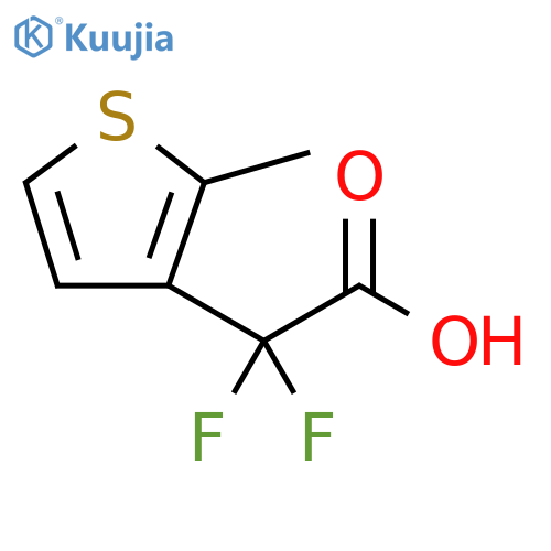 2,2-difluoro-2-(2-methylthiophen-3-yl)acetic acid structure