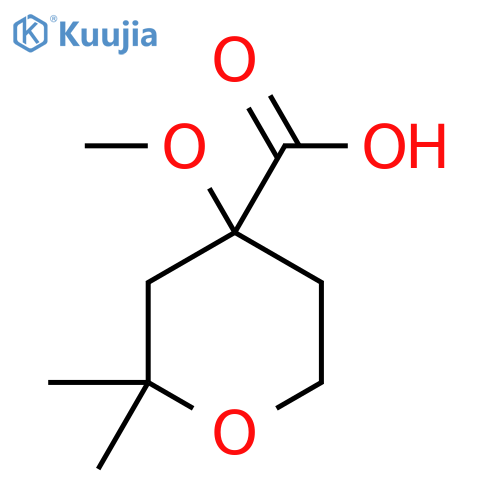 4-Methoxy-2,2-dimethyloxane-4-carboxylic acid structure
