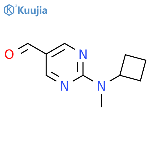 2-[Cyclobutyl(methyl)amino]pyrimidine-5-carbaldehyde structure