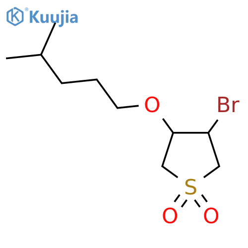 3-bromo-4-(4-methylpentyl)oxy-1lambda6-thiolane-1,1-dione structure