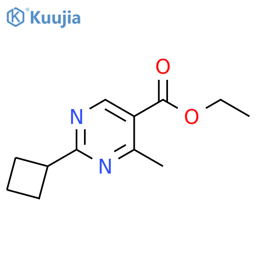 5-Pyrimidinecarboxylic acid, 2-cyclobutyl-4-methyl-, ethyl ester structure