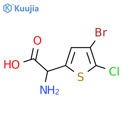 2-amino-2-(4-bromo-5-chlorothiophen-2-yl)acetic acid structure