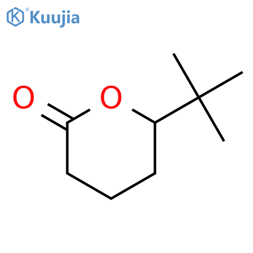 2H-Pyran-2-one, 6-(1,1-dimethylethyl)tetrahydro-, (6R)- structure