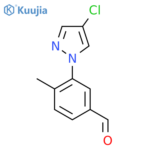 3-(4-Chloro-1H-pyrazol-1-yl)-4-methylbenzaldehyde structure