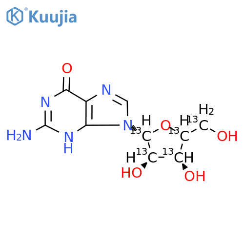 Guanosine-13C5 structure