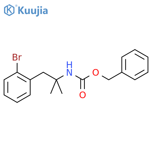 benzyl N-1-(2-bromophenyl)-2-methylpropan-2-ylcarbamate structure