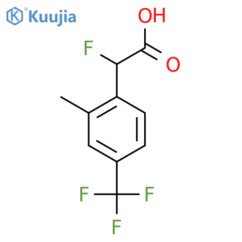 2-fluoro-2-2-methyl-4-(trifluoromethyl)phenylacetic acid structure