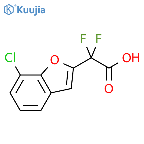 2-(7-chloro-1-benzofuran-2-yl)-2,2-difluoroacetic acid structure