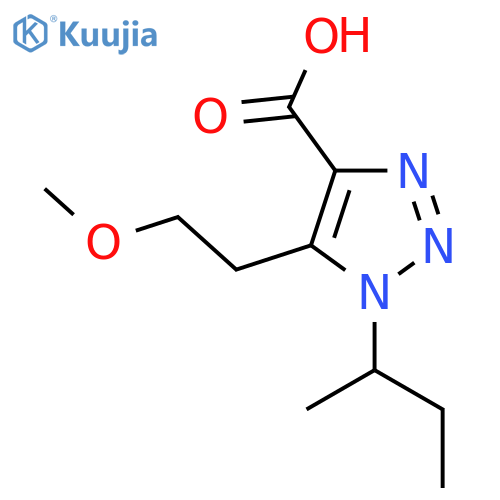 1-(butan-2-yl)-5-(2-methoxyethyl)-1H-1,2,3-triazole-4-carboxylic acid structure