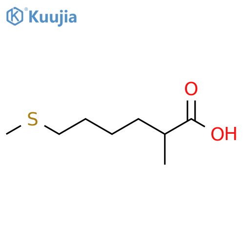 2-methyl-6-(methylsulfanyl)hexanoic acid structure