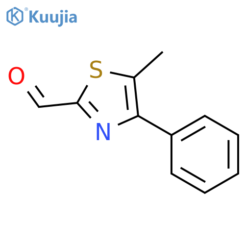 5-Methyl-4-phenylthiazole-2-carbaldehyde structure
