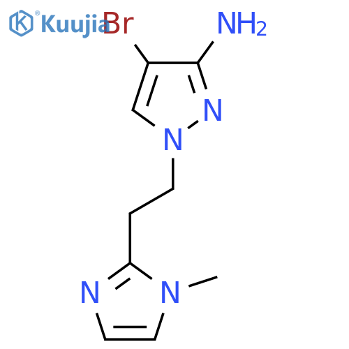 4-bromo-1-2-(1-methyl-1H-imidazol-2-yl)ethyl-1H-pyrazol-3-amine structure