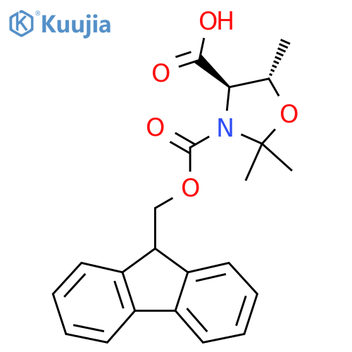 (4R,5S)-3-Fmoc-2,2,5-trimethyl-oxazolidine-4-carboxylic acid structure