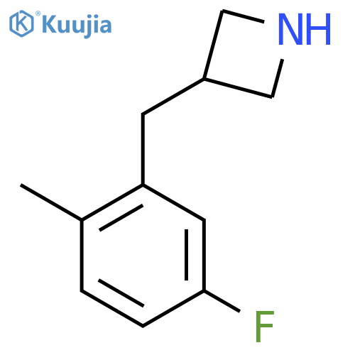 3-(5-fluoro-2-methylphenyl)methylazetidine structure
