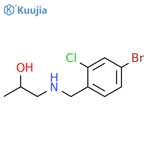 1-{(4-bromo-2-chlorophenyl)methylamino}propan-2-ol structure