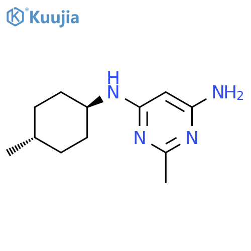 2-methyl-N4-((1r,4r)-4-methylcyclohexyl)pyrimidine-4,6-diamine structure