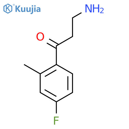 3-amino-1-(4-fluoro-2-methylphenyl)propan-1-one structure