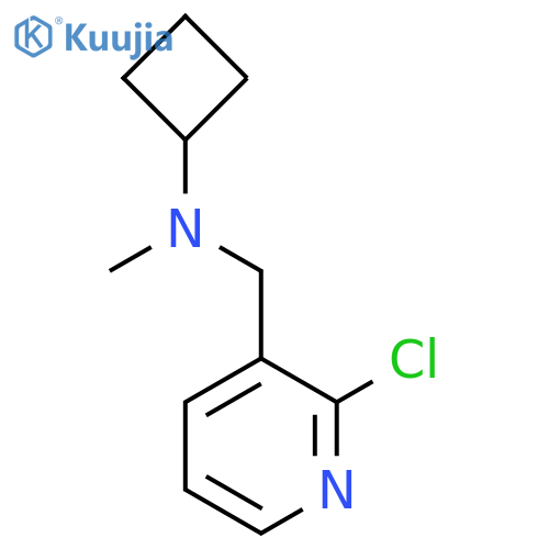 N-[(2-Chloropyridin-3-yl)methyl]-N-methylcyclobutanamine structure