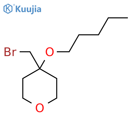 4-(bromomethyl)-4-(pentyloxy)oxane structure