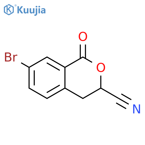 1H-2-Benzopyran-3-carbonitrile, 7-bromo-3,4-dihydro-1-oxo- structure