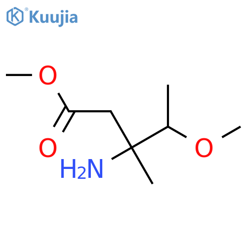 methyl 3-amino-4-methoxy-3-methylpentanoate structure