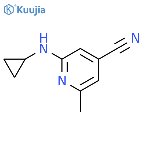 2-(cyclopropylamino)-6-methylpyridine-4-carbonitrile structure