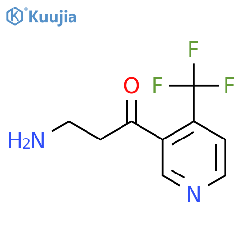 3-amino-1-4-(trifluoromethyl)pyridin-3-ylpropan-1-one structure