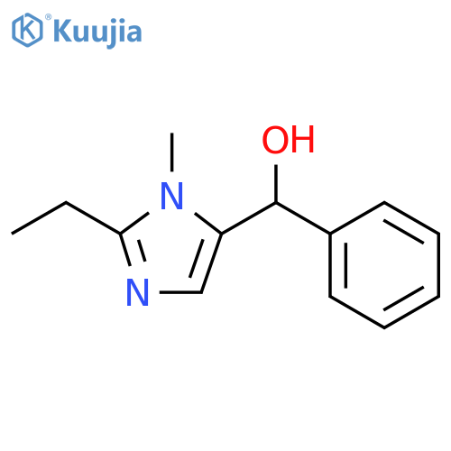 (2-ethyl-1-methyl-1H-imidazol-5-yl)(phenyl)methanol structure