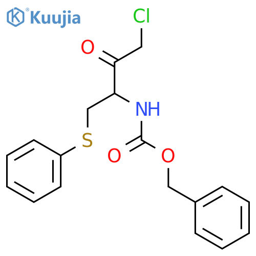 (R)-Benzyl (4-chloro-3-oxo-1-(phenylthio)butan-2-yl)carbamate structure