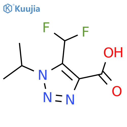 5-(difluoromethyl)-1-(propan-2-yl)-1H-1,2,3-triazole-4-carboxylic acid structure
