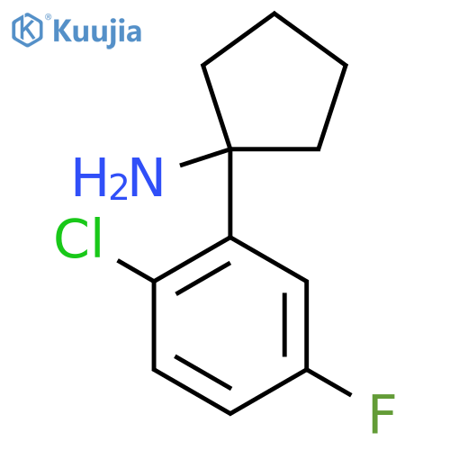 1-(2-chloro-5-fluorophenyl)cyclopentan-1-amine structure