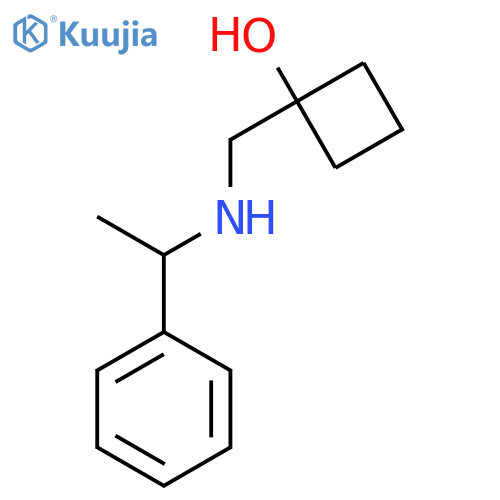 1-{[(1-Phenylethyl)amino]methyl}cyclobutan-1-ol structure