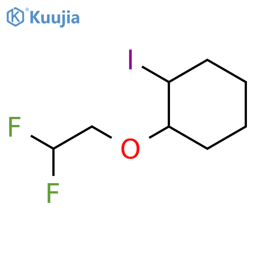 1-(2,2-difluoroethoxy)-2-iodocyclohexane structure