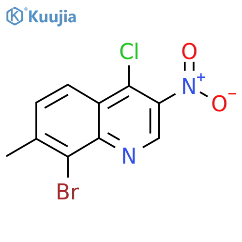 8-Bromo-4-chloro-7-methyl-3-nitroquinoline structure
